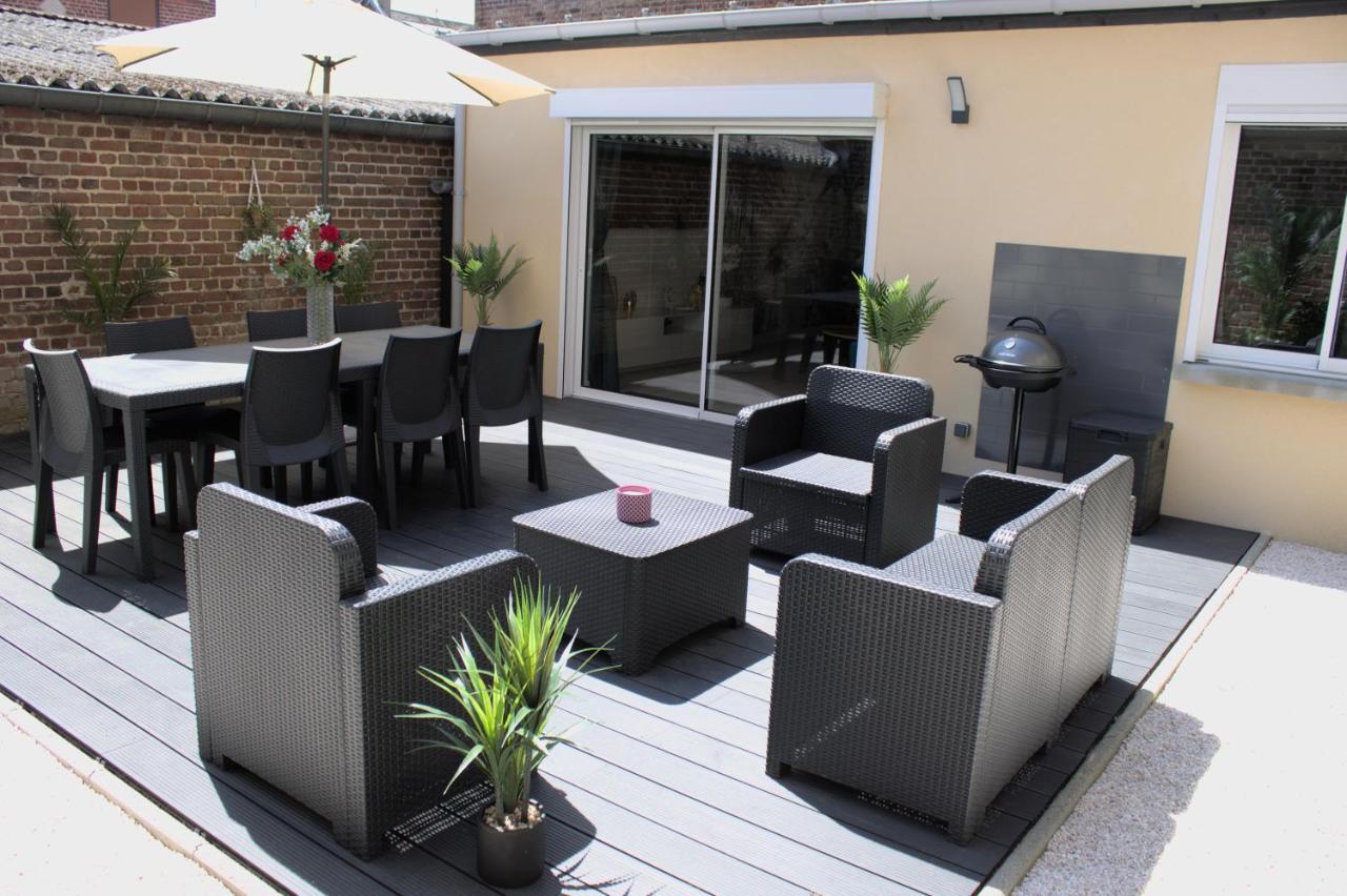 L'Escale Tropicale, Appartement Independant Avec Terrasse Privative Saint-Quentin  Buitenkant foto